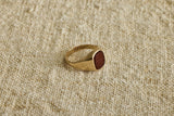 1970s Gold and Carnelian Square Signet Ring