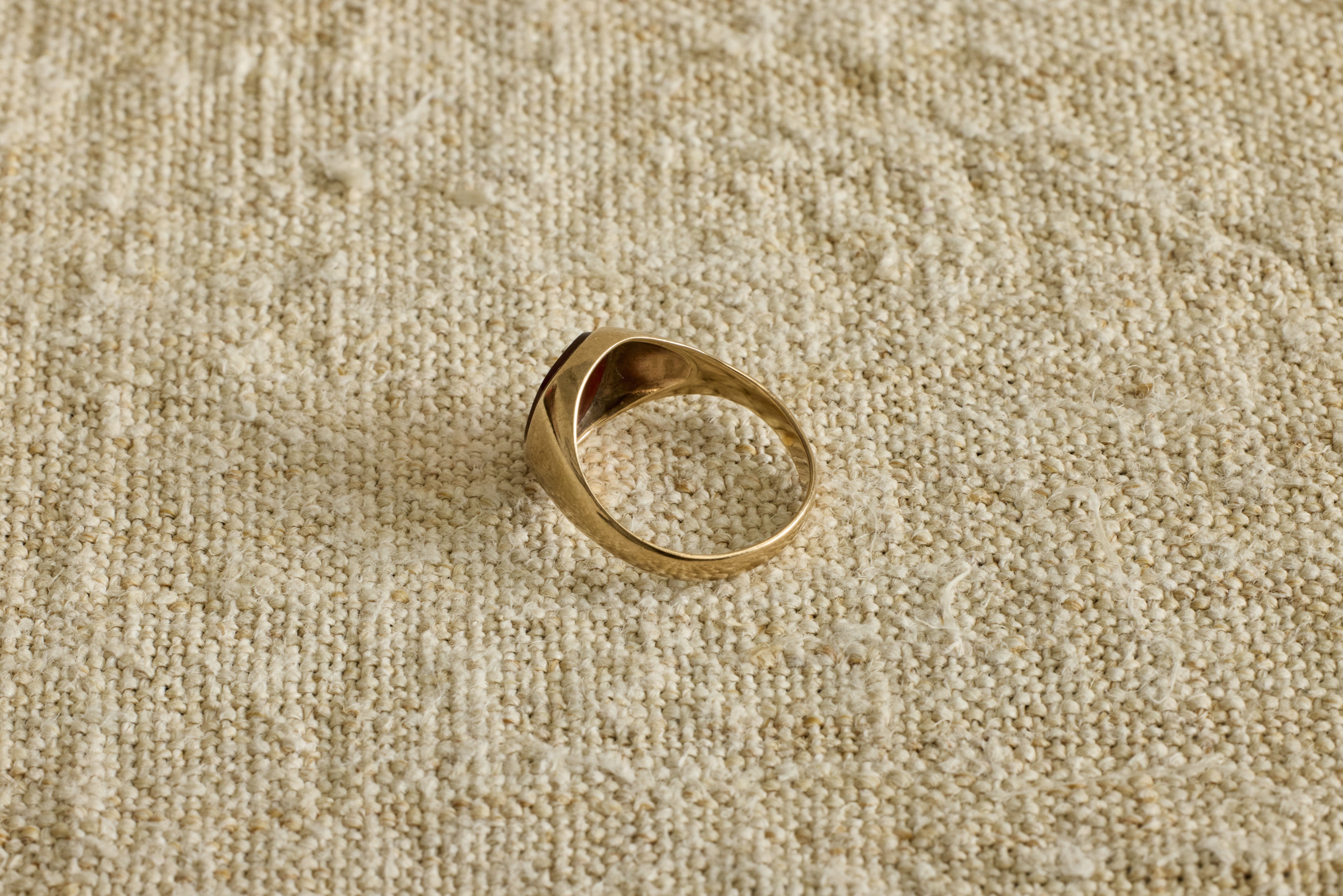 1970s Gold and Carnelian Square Signet Ring
