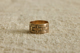 Victorian Tartan Etched Wide Band