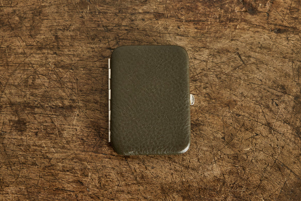 Olive Leather Cigarette Case