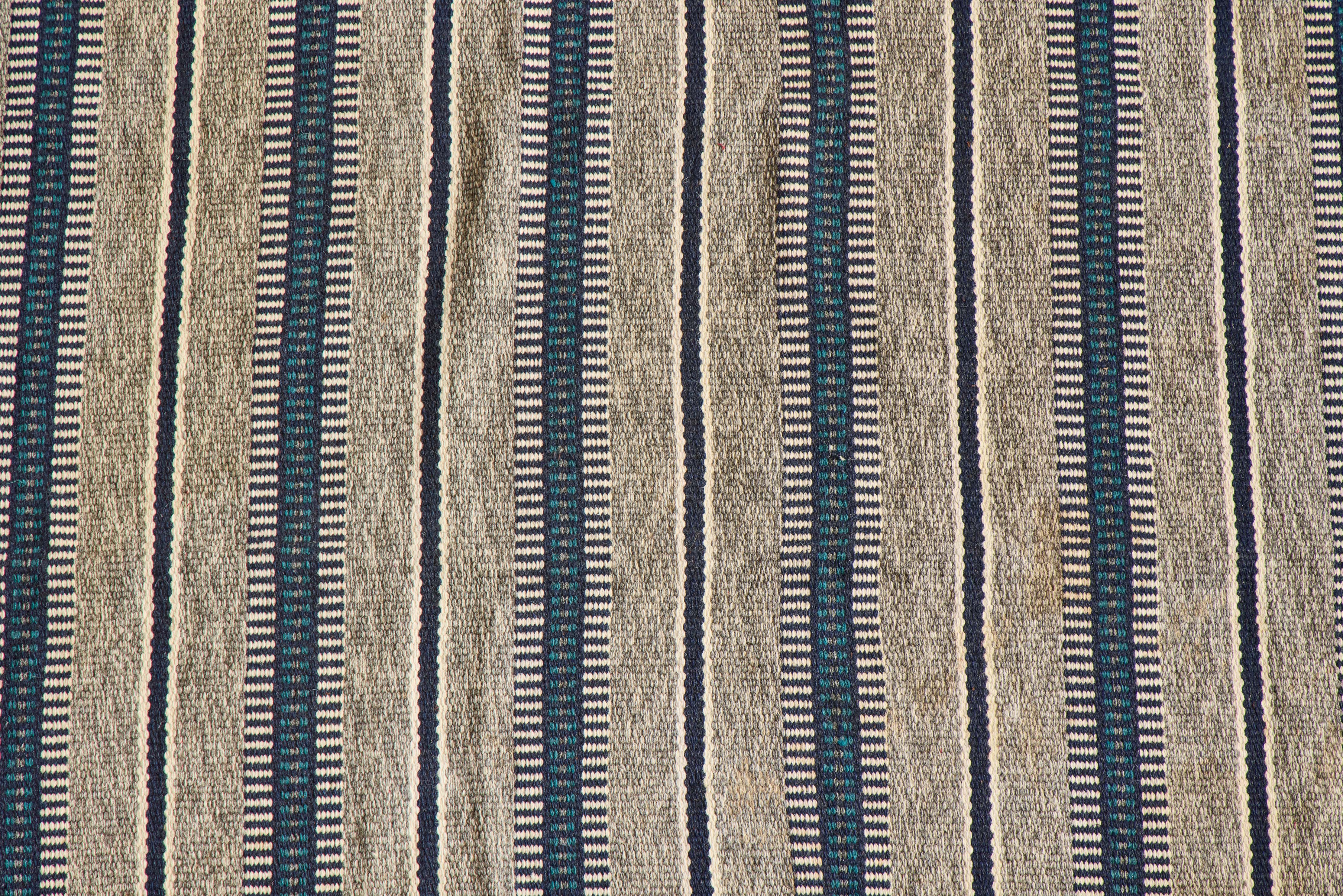 Swedish Striped Rug 4’2 X 6’5