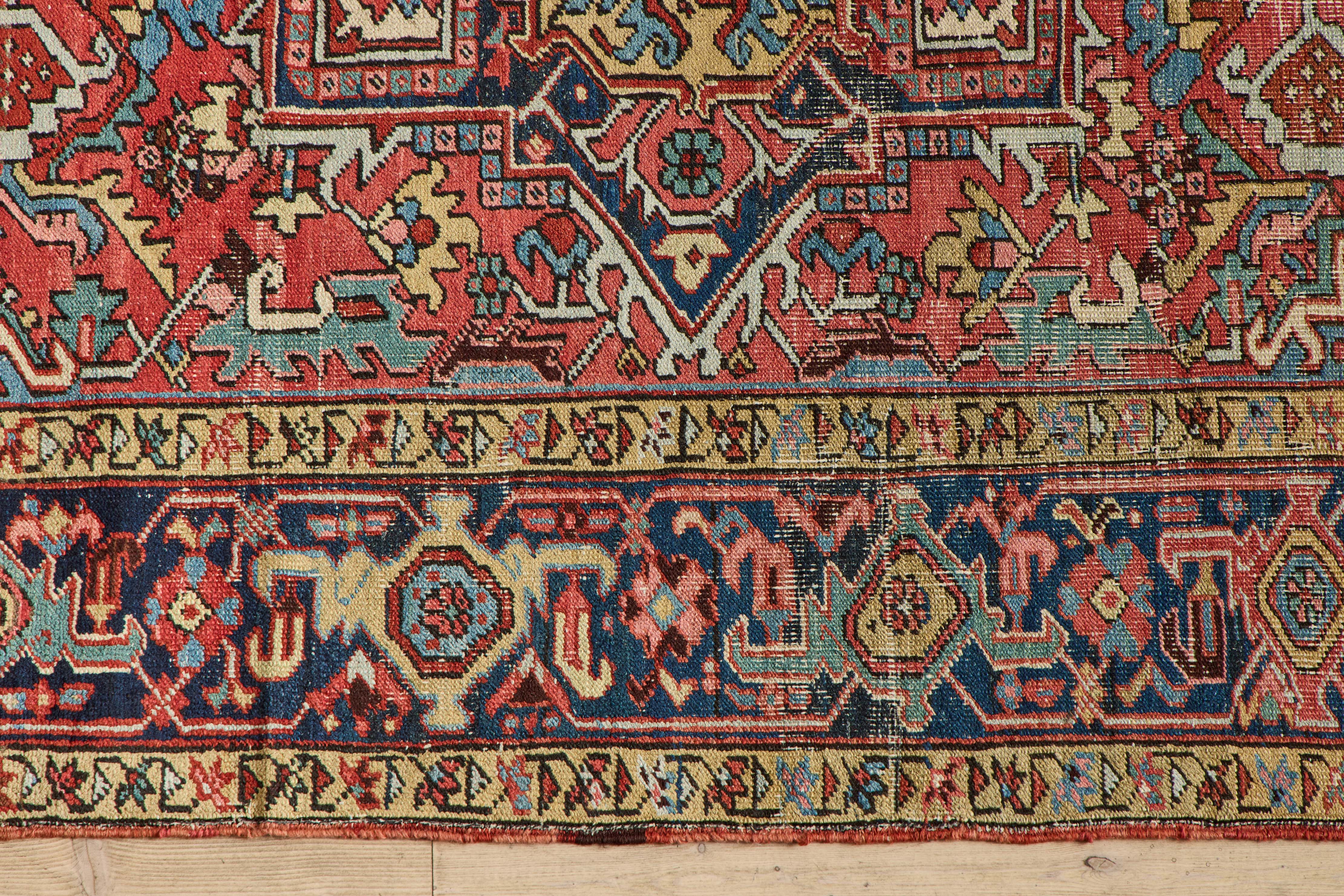 Multicolor Heriz Rug  7’2 X 9’11