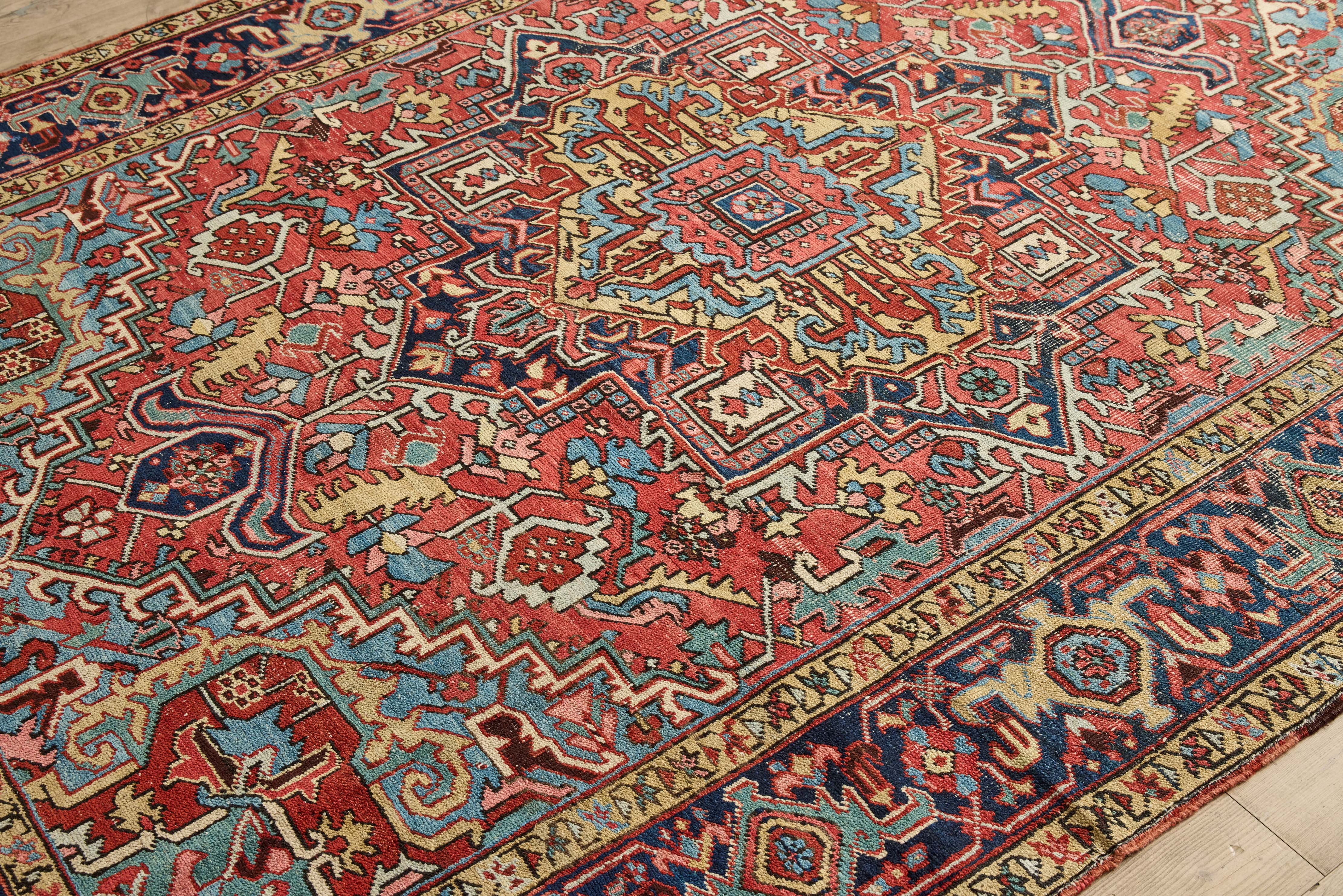 Multicolor Heriz Rug  7’2 X 9’11