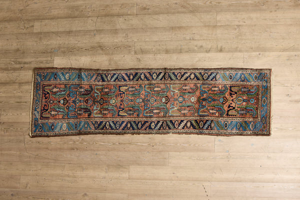 Blue & Bluish Tribal Runner 3’3 x 10’4