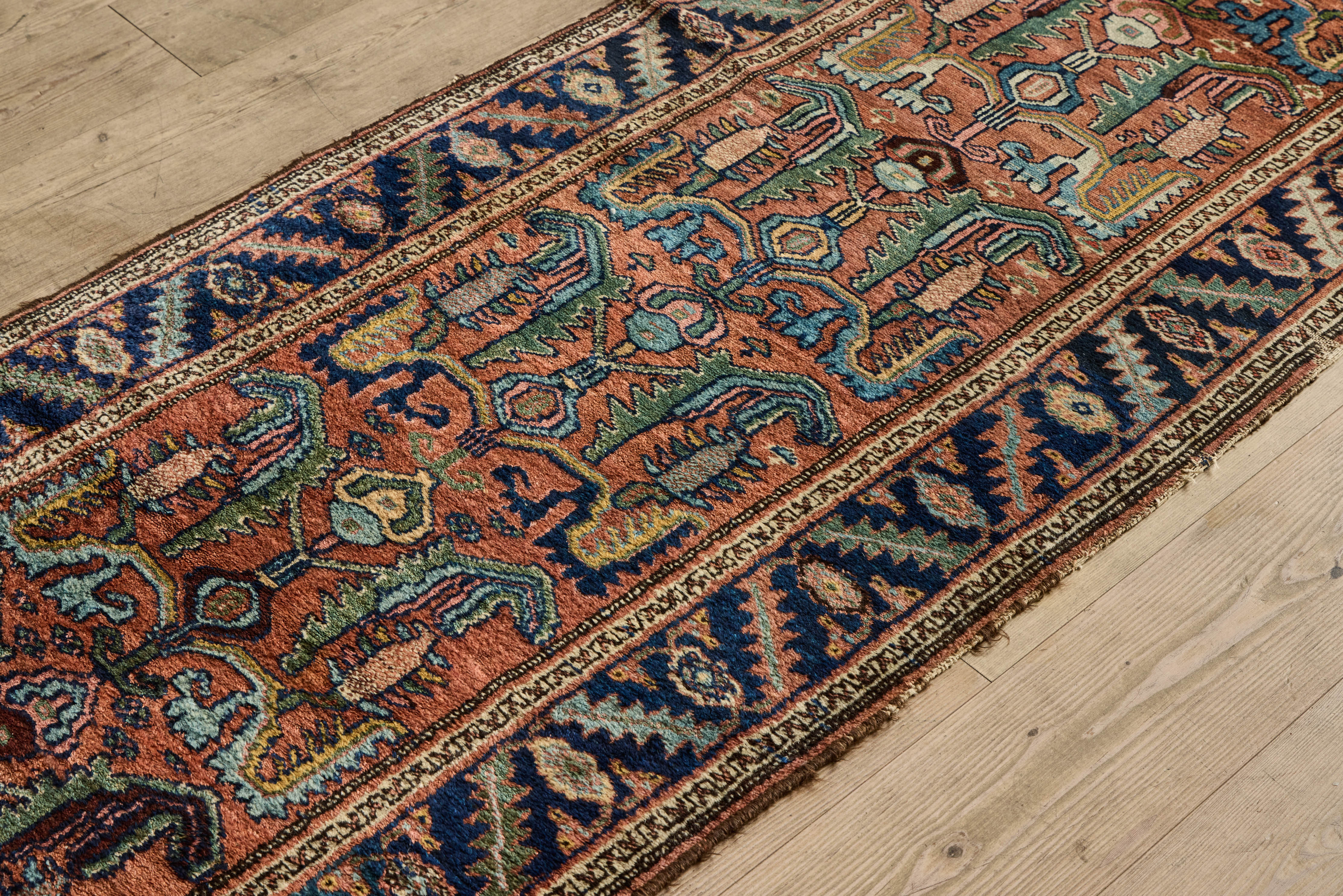 Blue & Bluish Tribal Runner 3’3 x 10’4