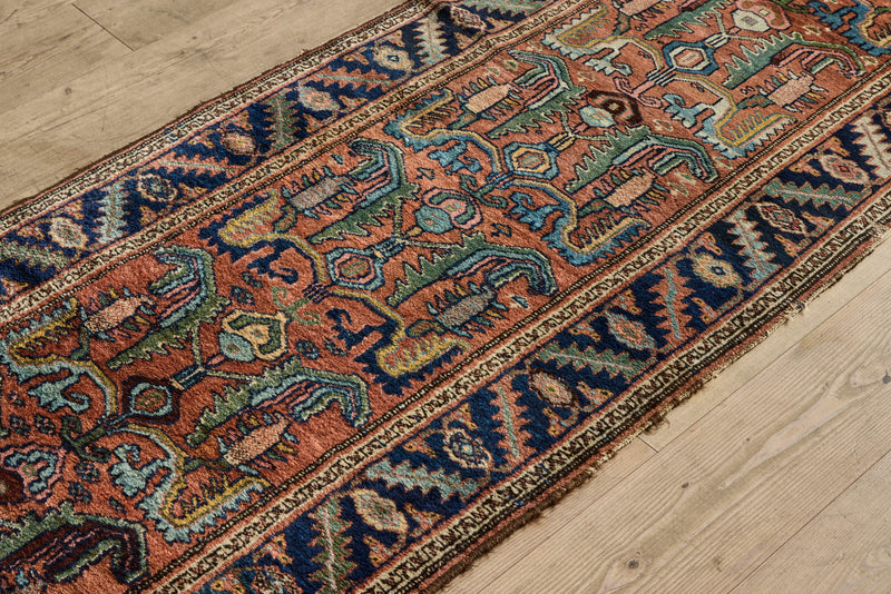 Blue & Bluish Tribal Runner 3’3 x 10’4
