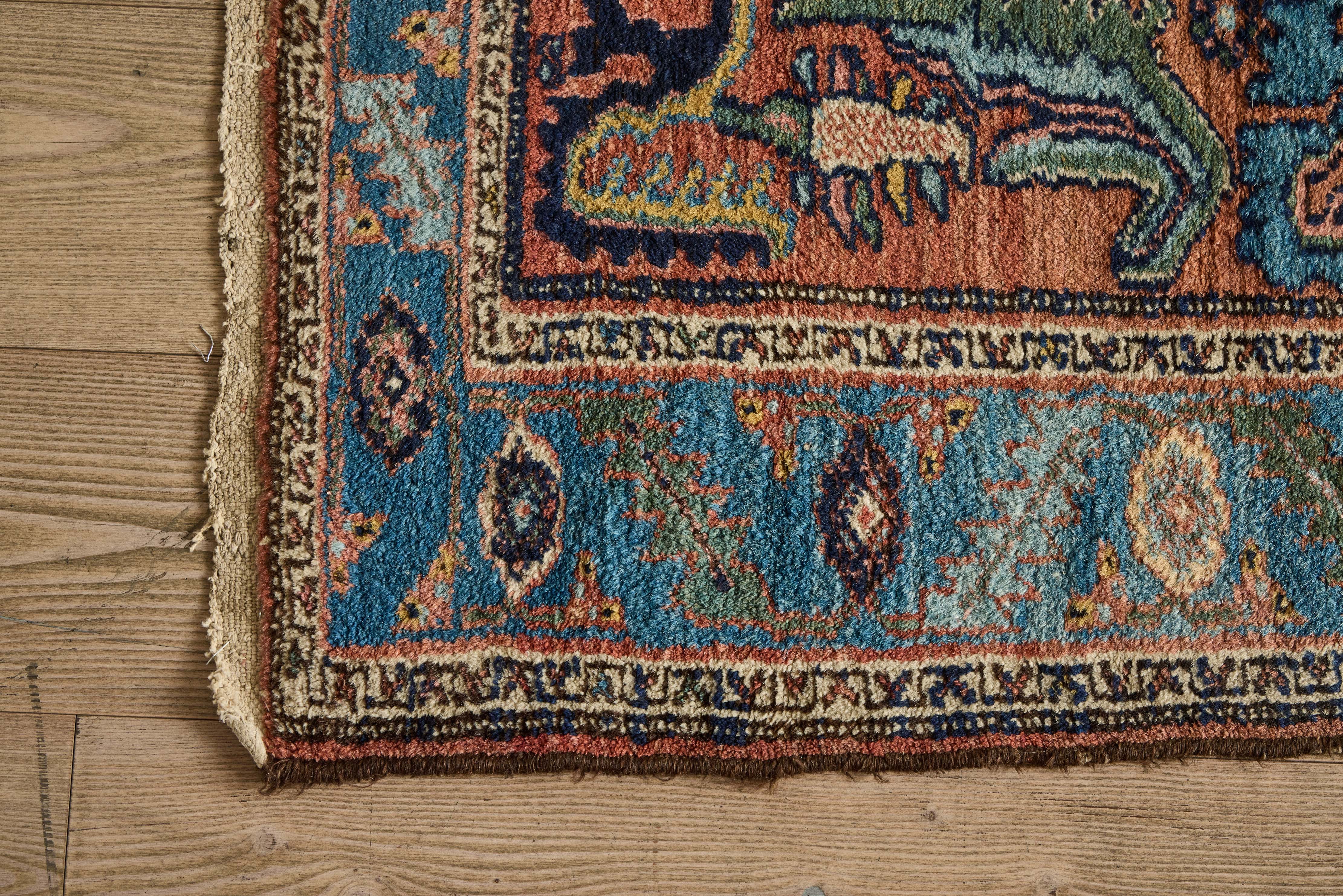 Blue & Bluish Tribal Runner 3’3 x 10’4