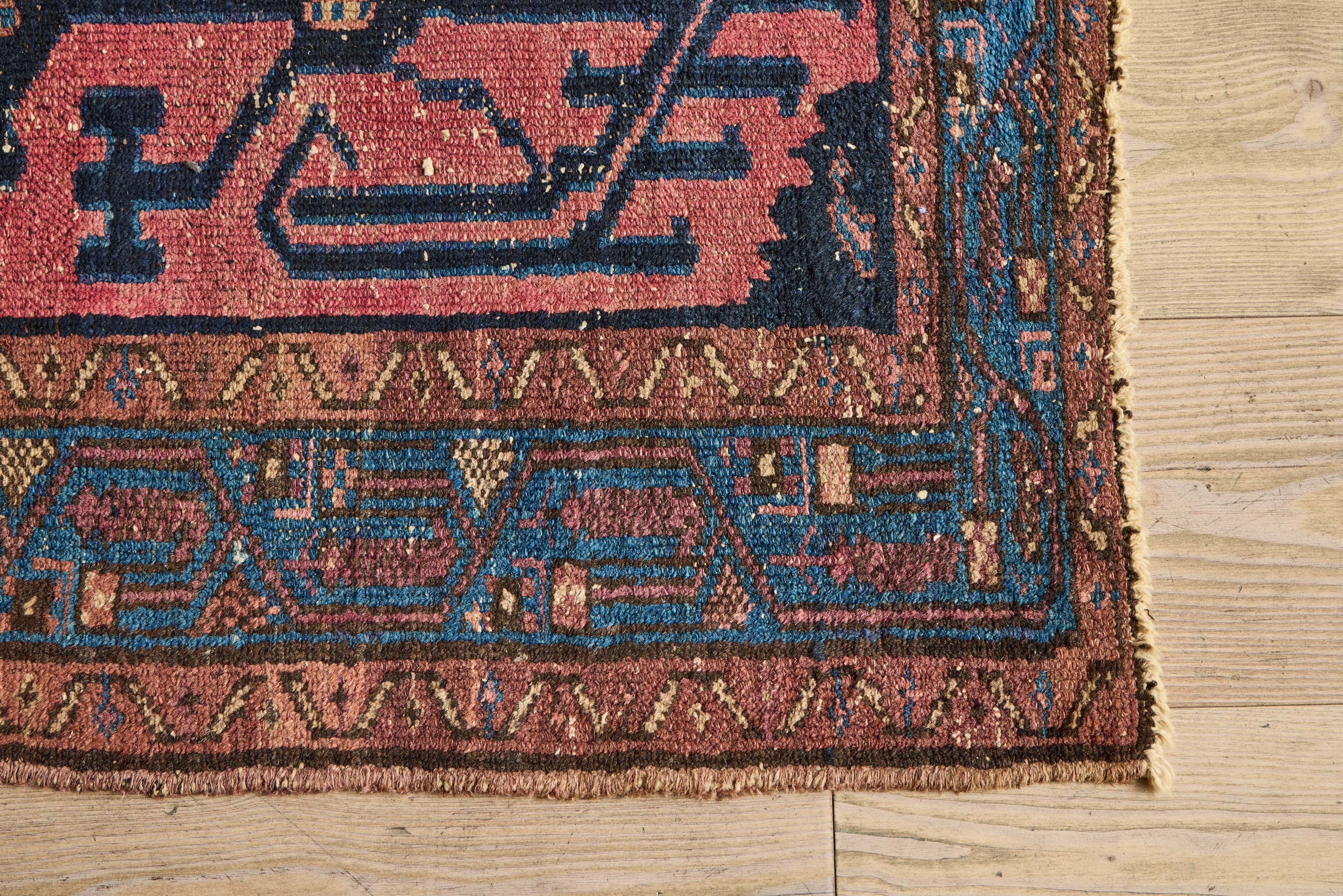 Deep Bluish Malayer Throw Rug 2’7 X 4’