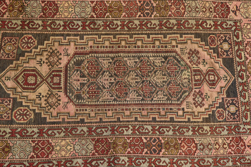 Brown & Blush Tribal Rug 4’8 X 7’