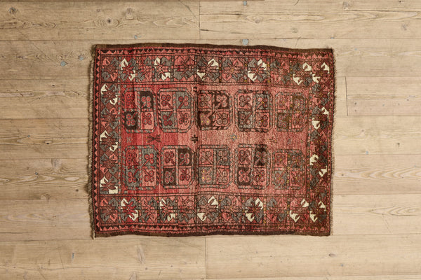 Geometric Baluch Throw Rug 3’ X 3’9