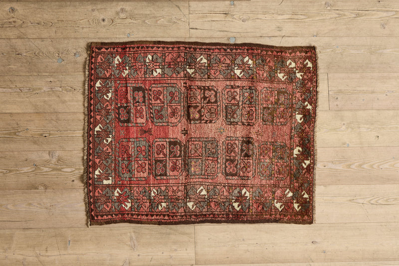 Geometric Baluch Throw Rug 3’ X 3’9