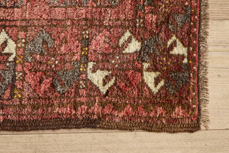 Geometric Baluch Throw Rug 3’ X 3’9