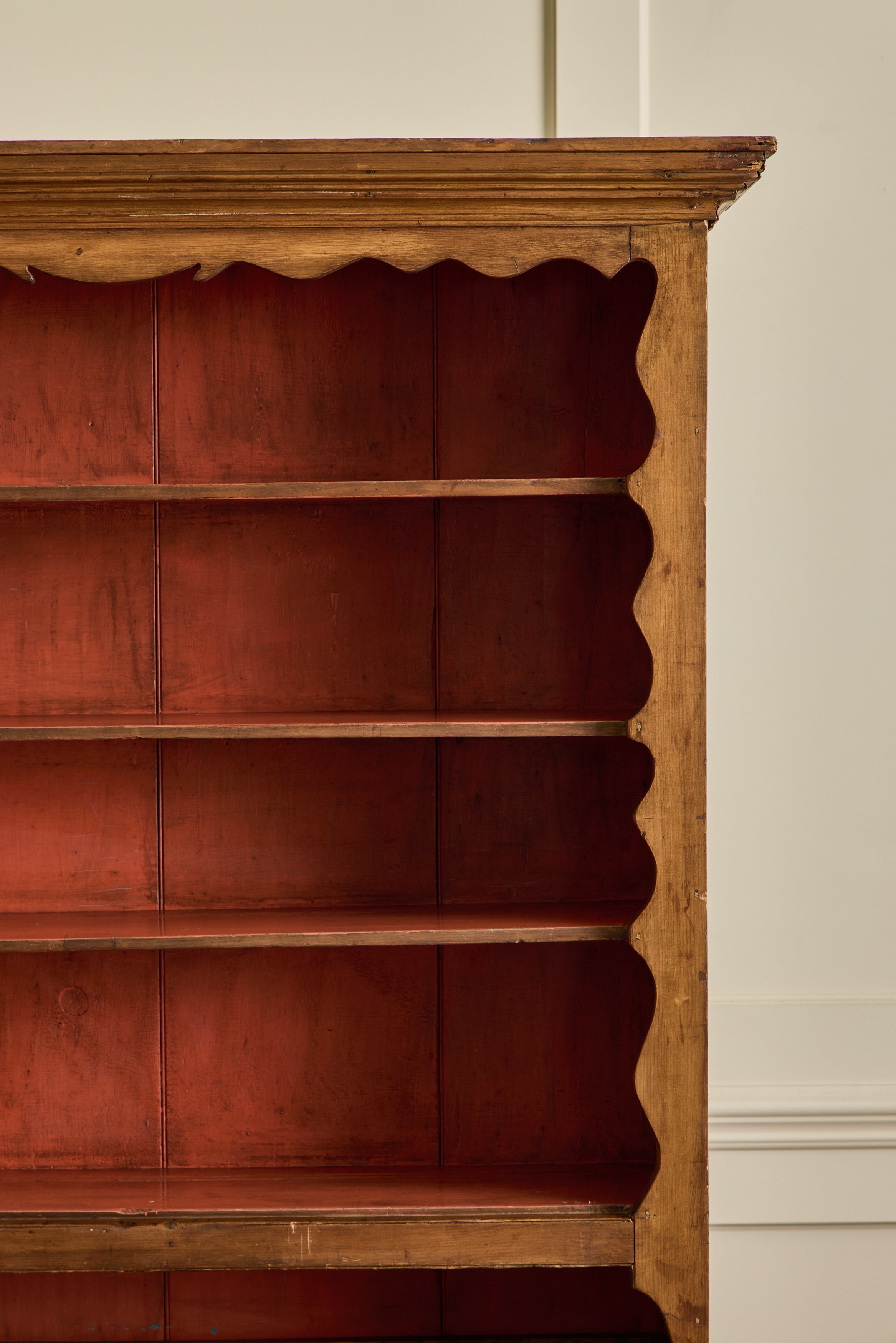 Pine Painted Stepback Cupboard