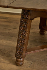 French Carved Oak Dining Table