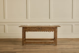 Rustic Carved Console Table
