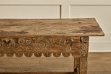 Rustic Carved Console Table