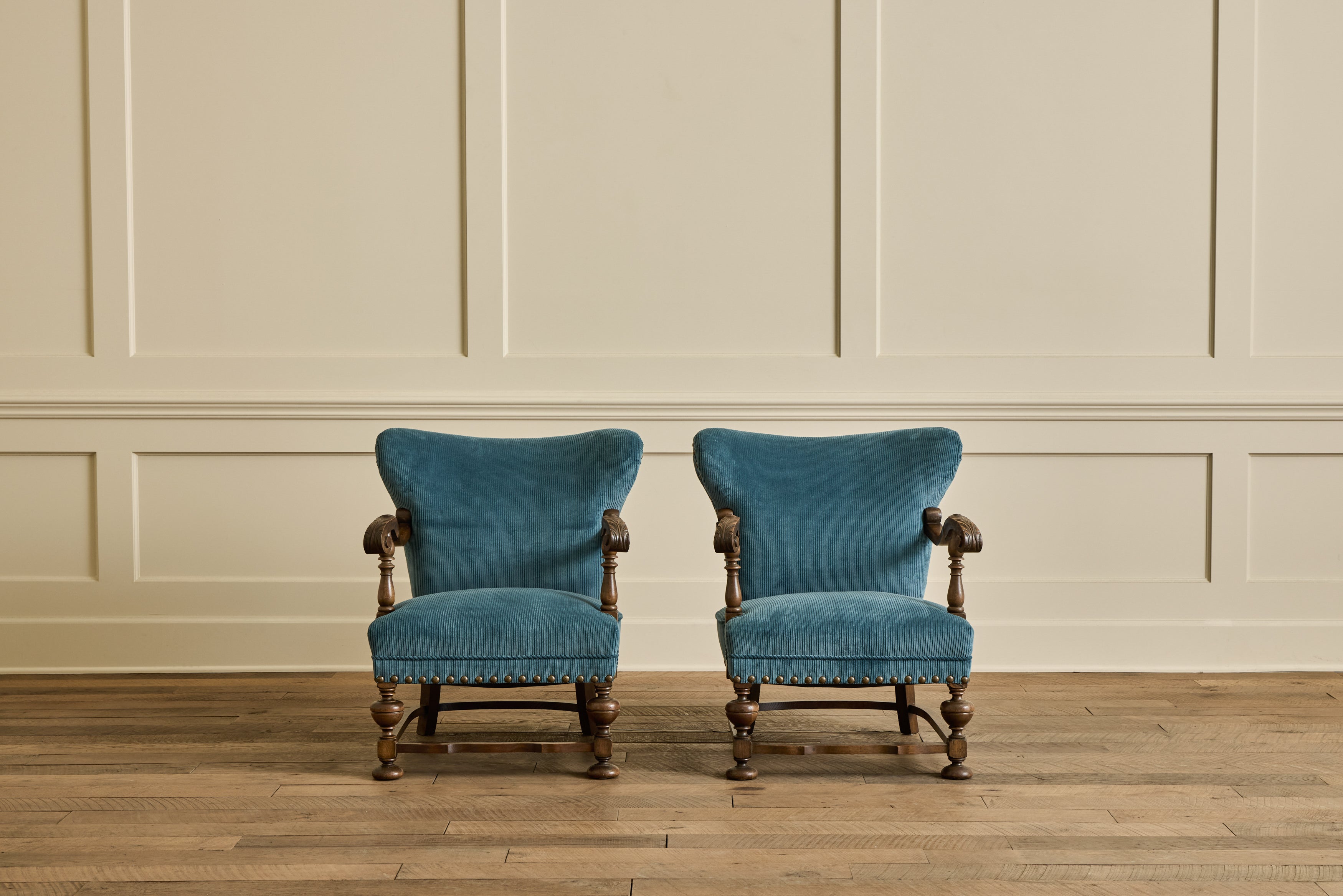 Pair of Scandinavian Wingback Chairs