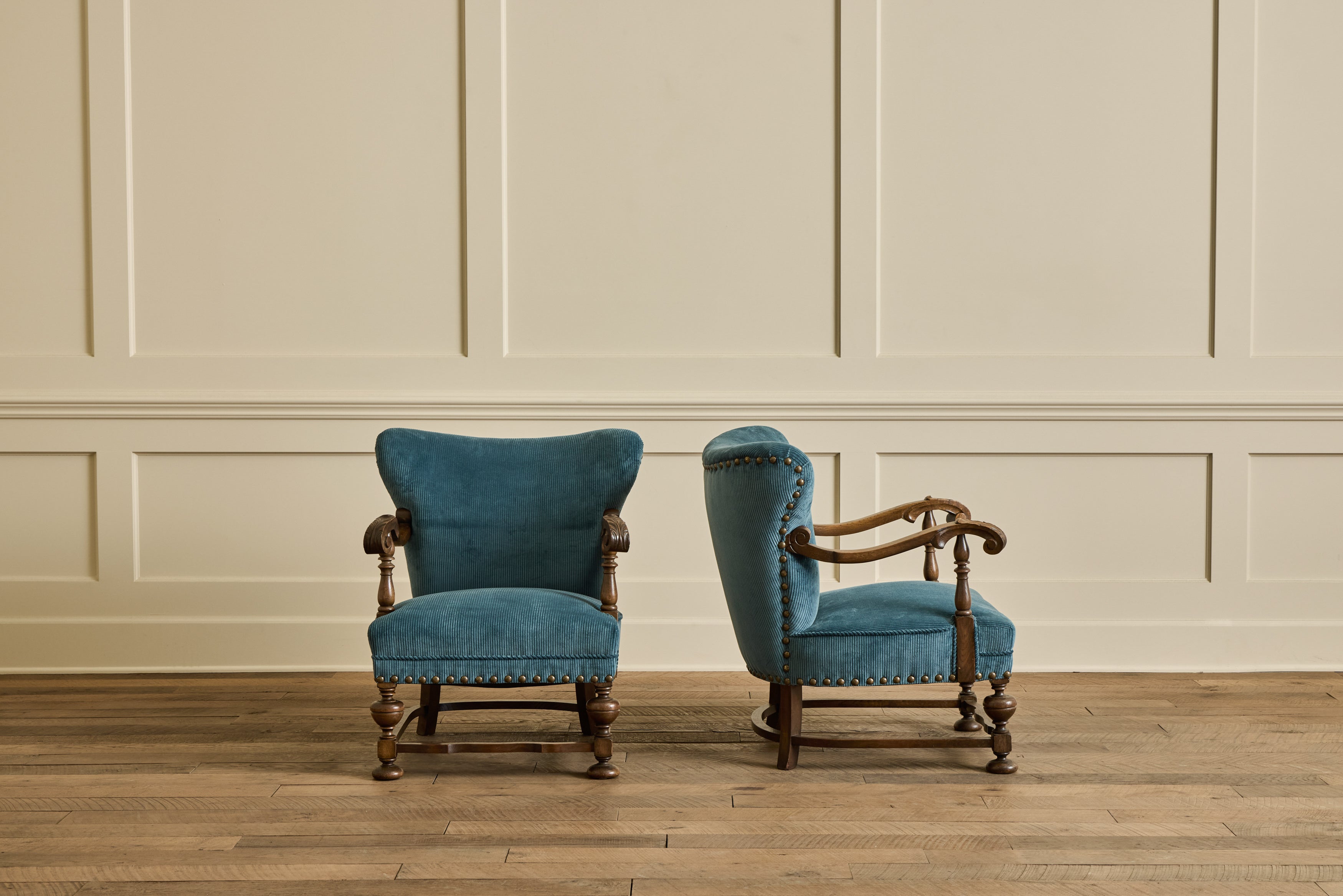 Pair of Scandinavian Wingback Chairs