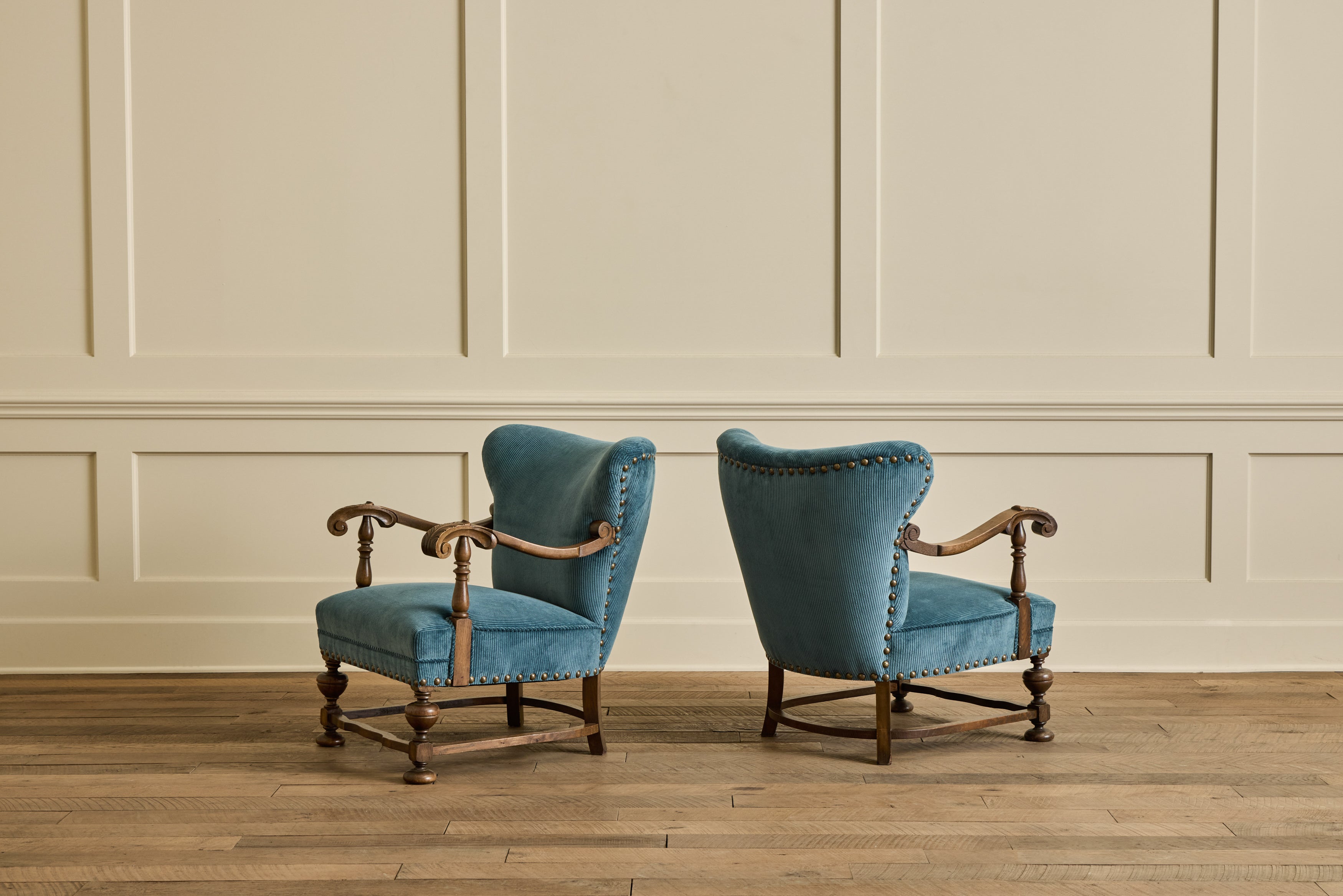 Pair of Scandinavian Wingback Chairs