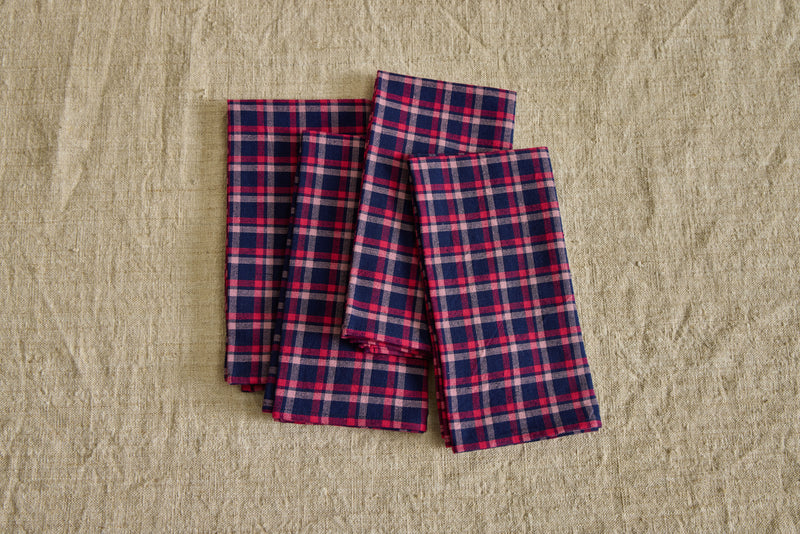 Alexandra Plaid Napkins, Set of 4