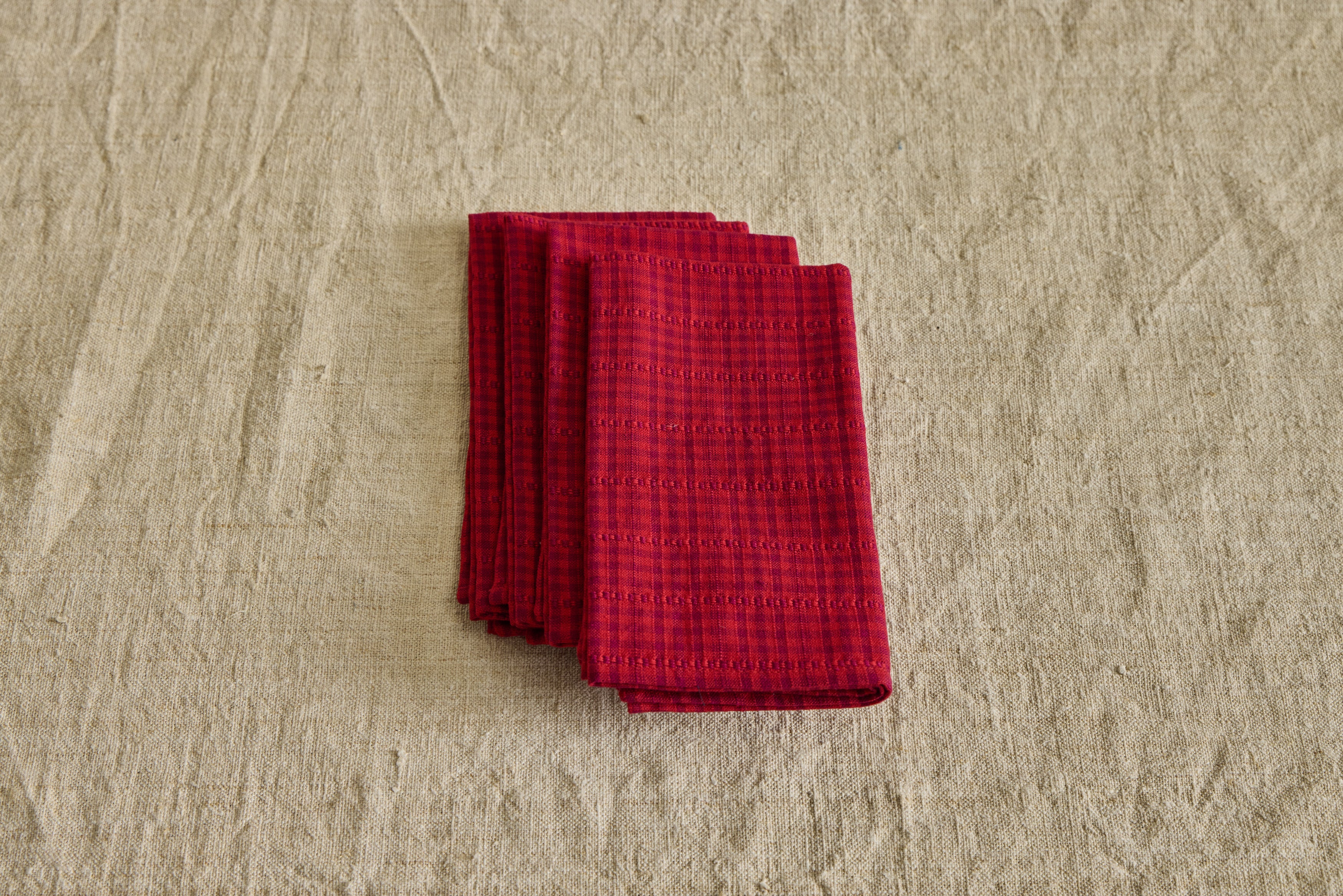 Soho Crimson Red Napkins, Set of 4