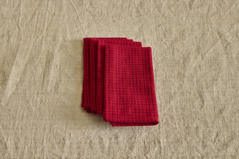 Soho Crimson Red Napkins, Set of 4