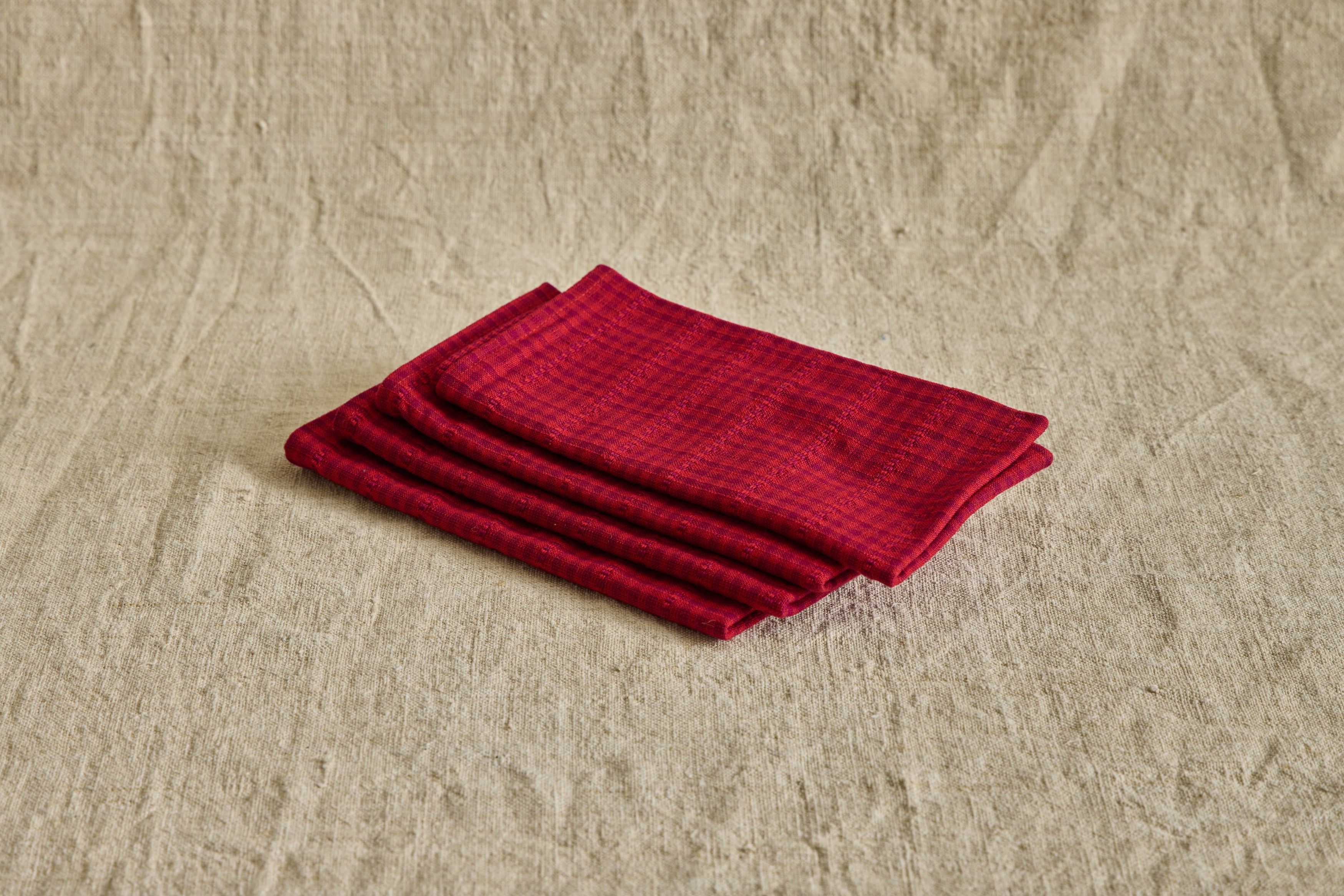 Soho Crimson Red Napkins, Set of 4