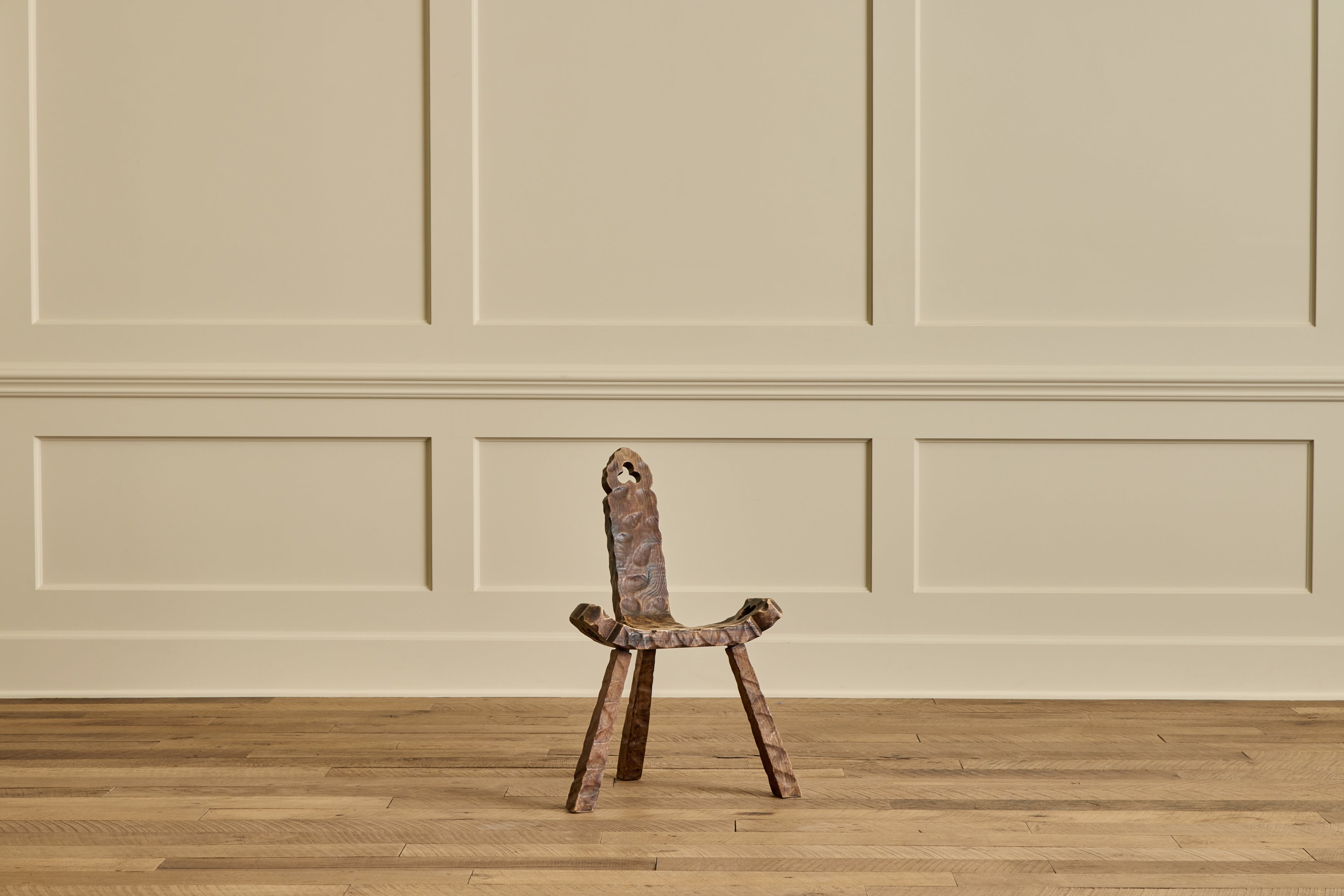 Spanish Carved Oak Side Chair