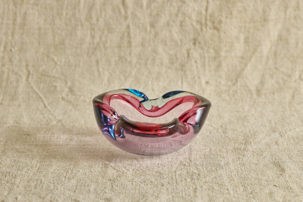 Pink & Blue Murano Dish