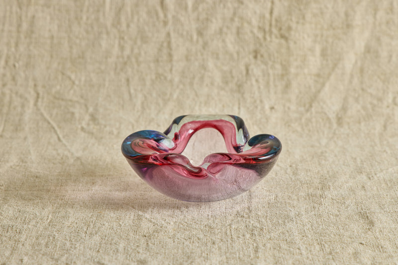 Pink & Blue Murano Dish