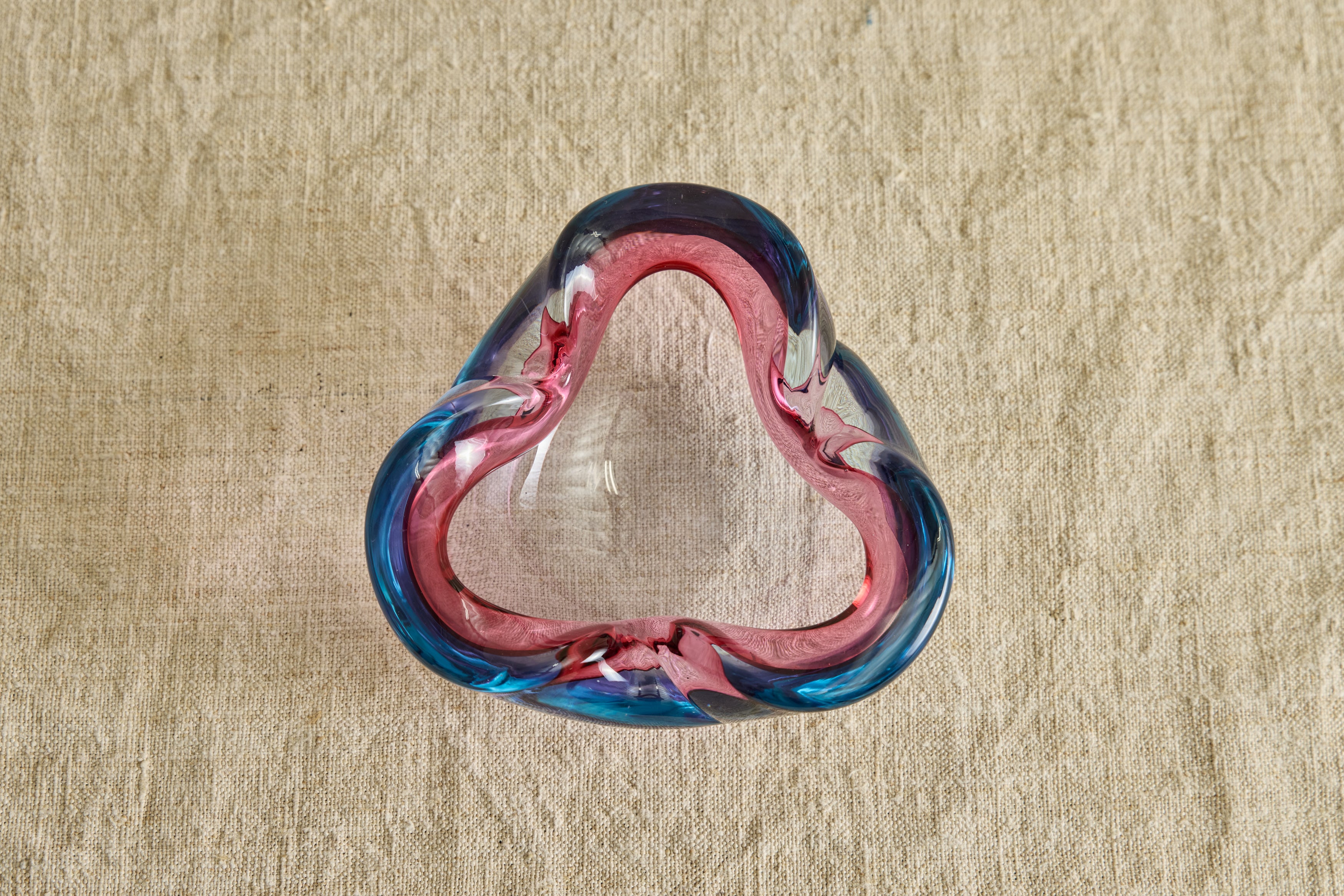 Pink & Blue Murano Dish
