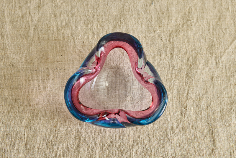 Pink & Blue Murano Dish