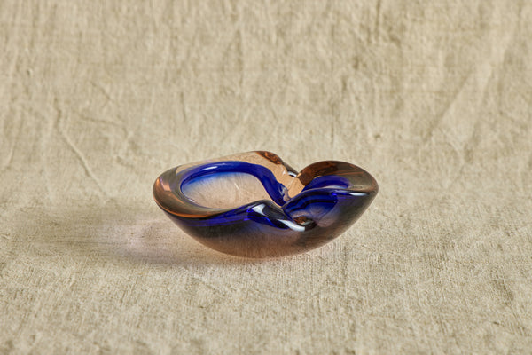 Orange & Blue Murano Dish