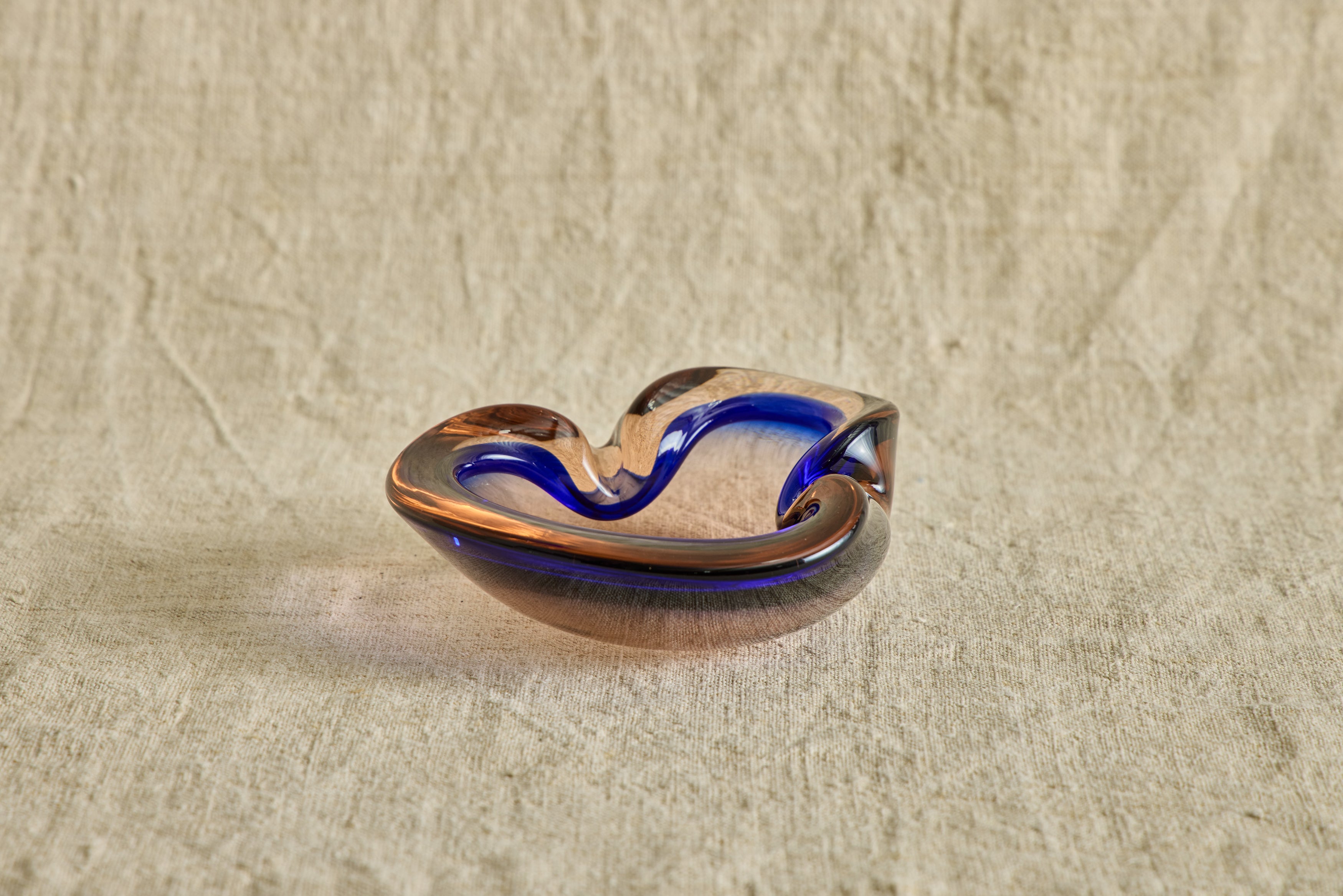 Orange & Blue Murano Dish