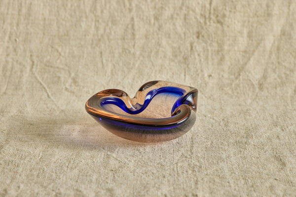 Orange & Blue Murano Dish