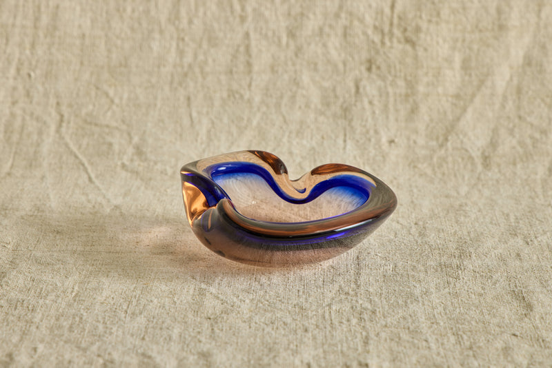 Orange & Blue Murano Dish