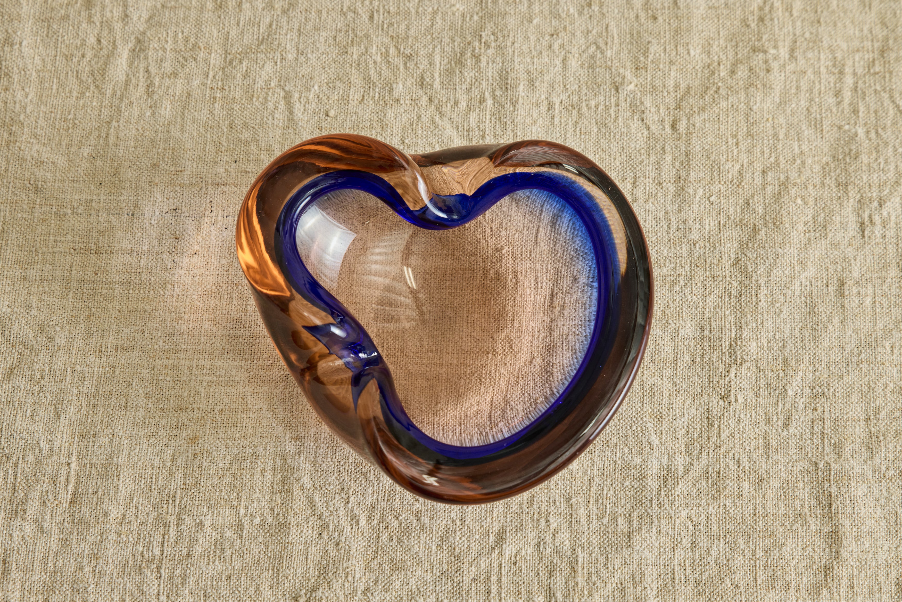 Orange & Blue Murano Dish