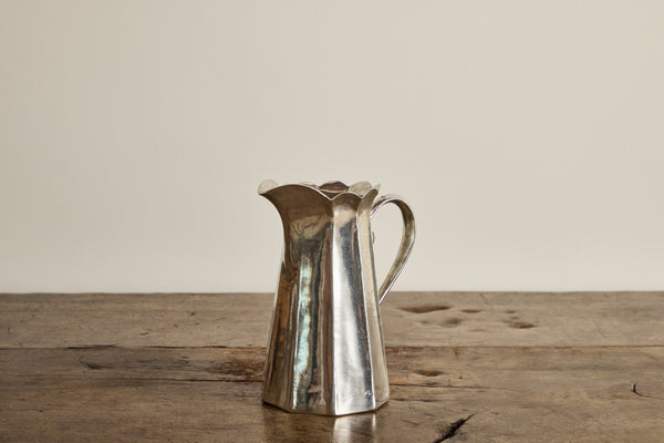 Italian Pewter Scalloped Pitcher