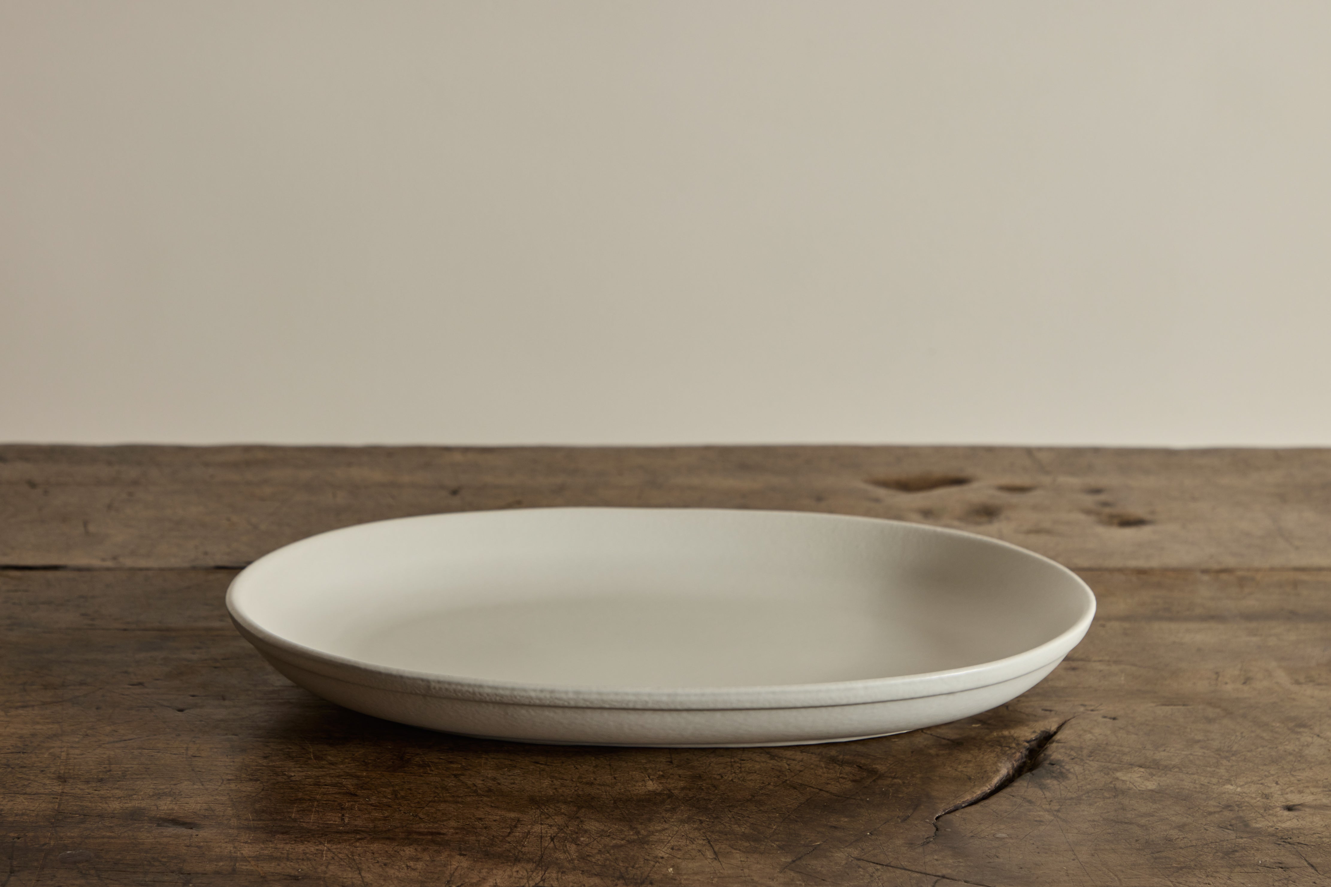 Oval Serving Dish in Cream