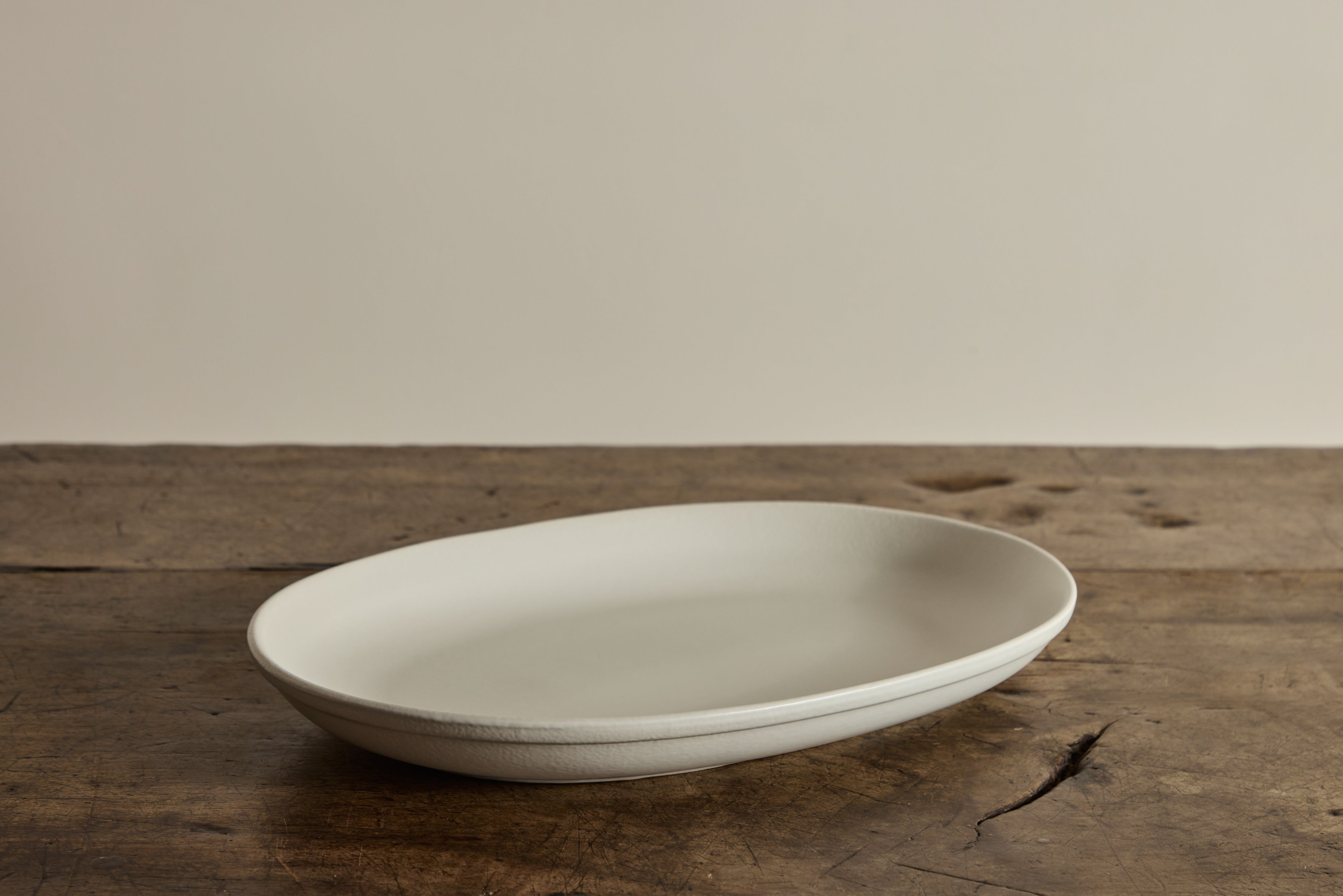 Oval Serving Dish in Cream