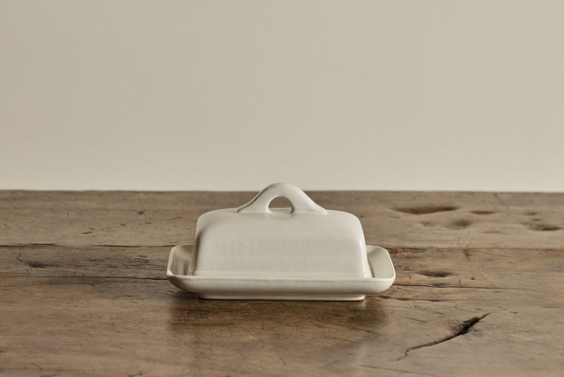 Butter Dish in Cream