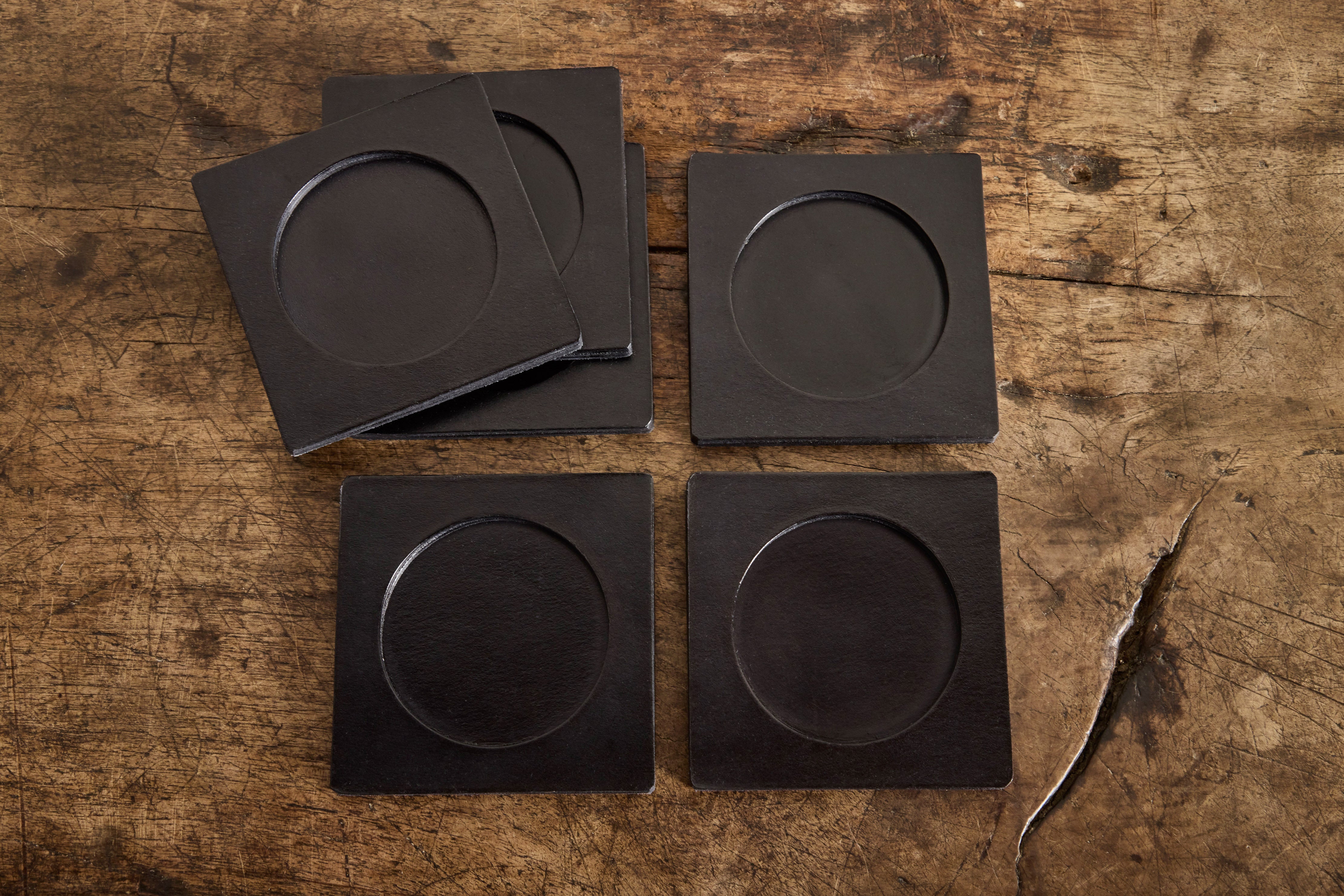 Peter Speliopoulos, Leather Coasters in Noir