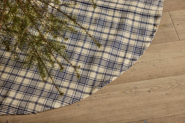 Nickey Kehoe Tree Skirt, Navy Plaid