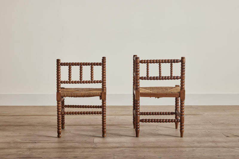 Pair of Bobbin Corner Chairs
