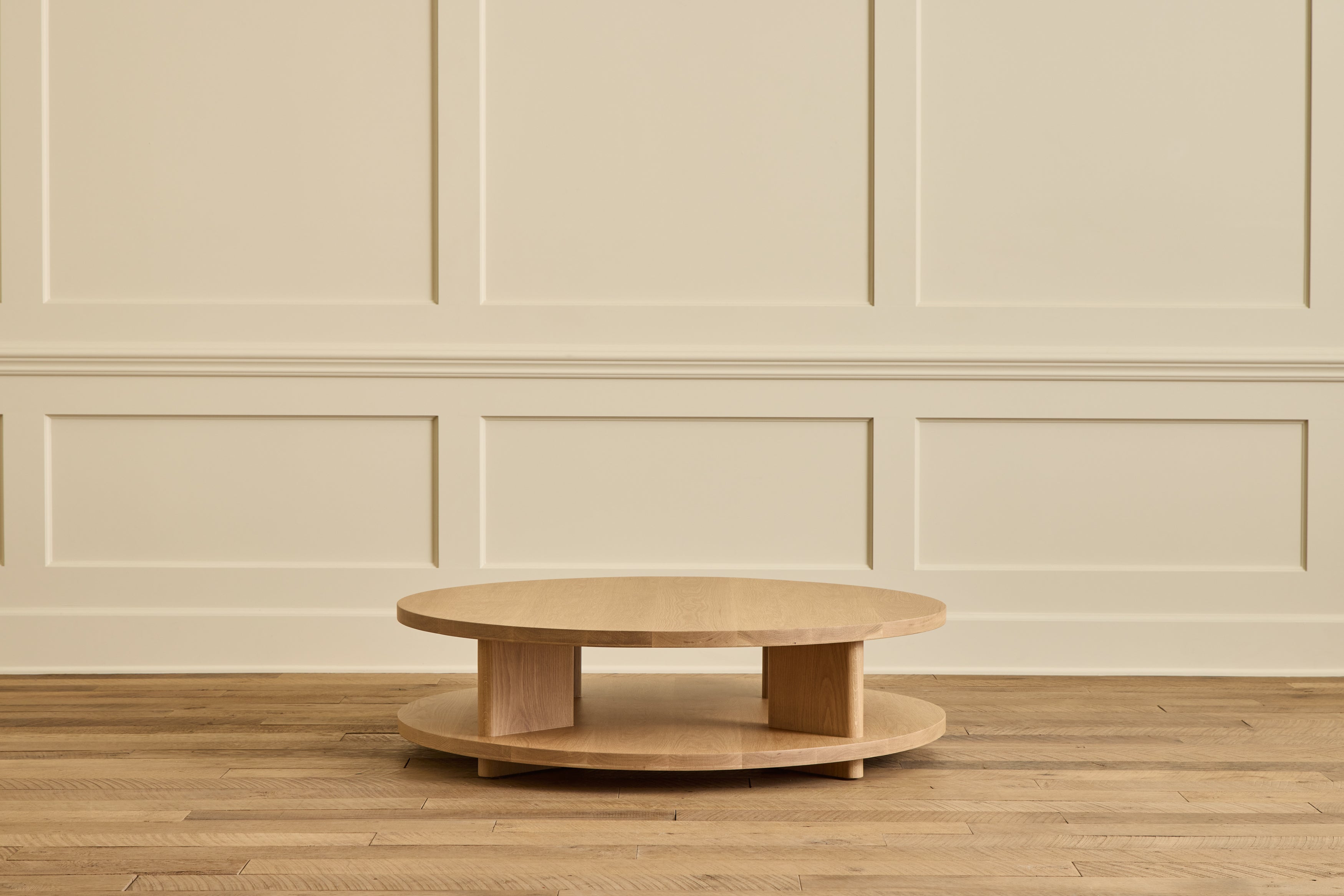 Round Shelf Coffee Table, 48"