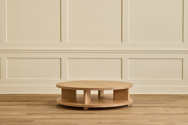 Round Shelf Coffee Table, 48"