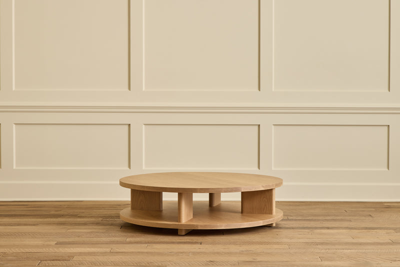 Round Shelf Coffee Table, 48"