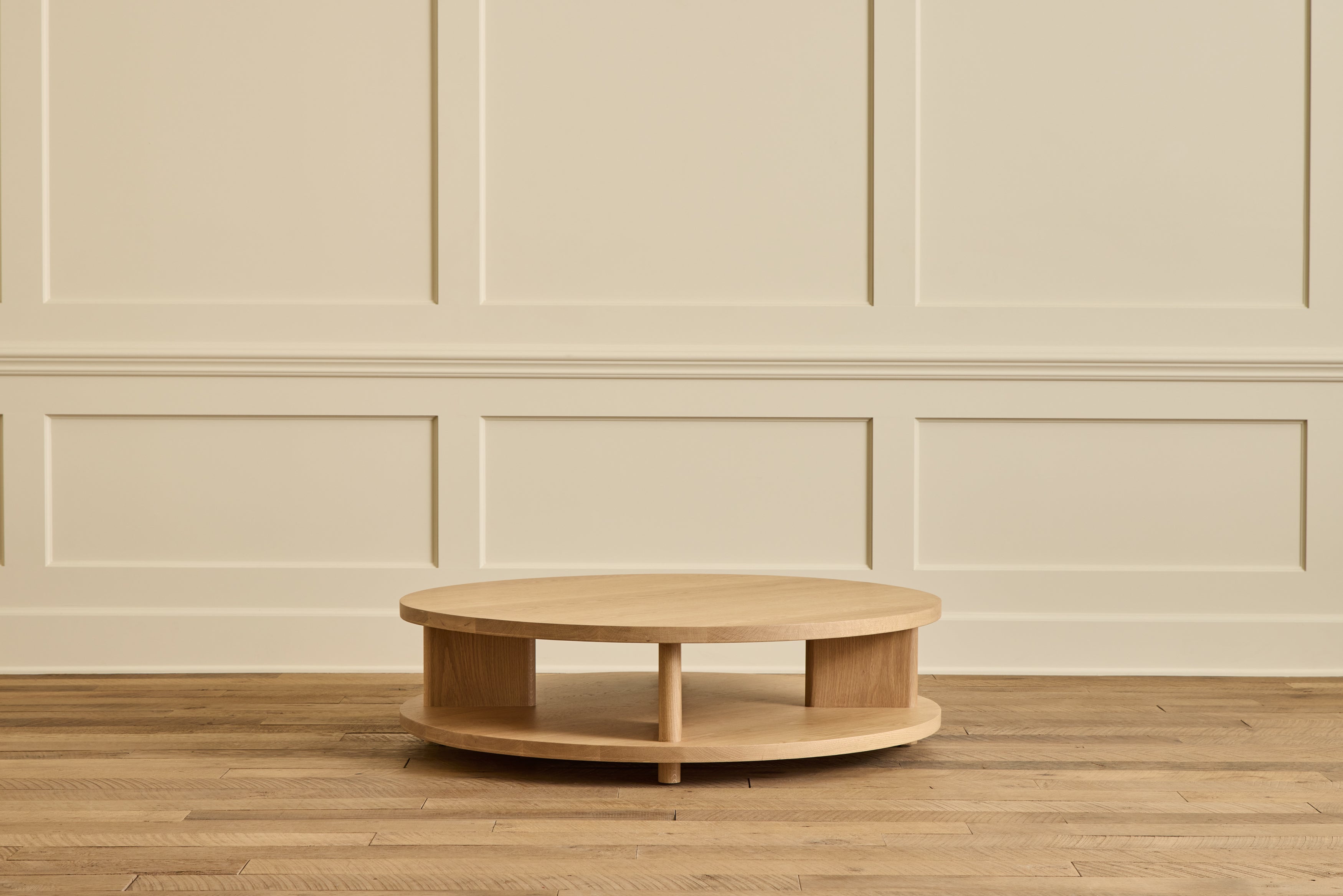 Round Shelf Coffee Table, 48"