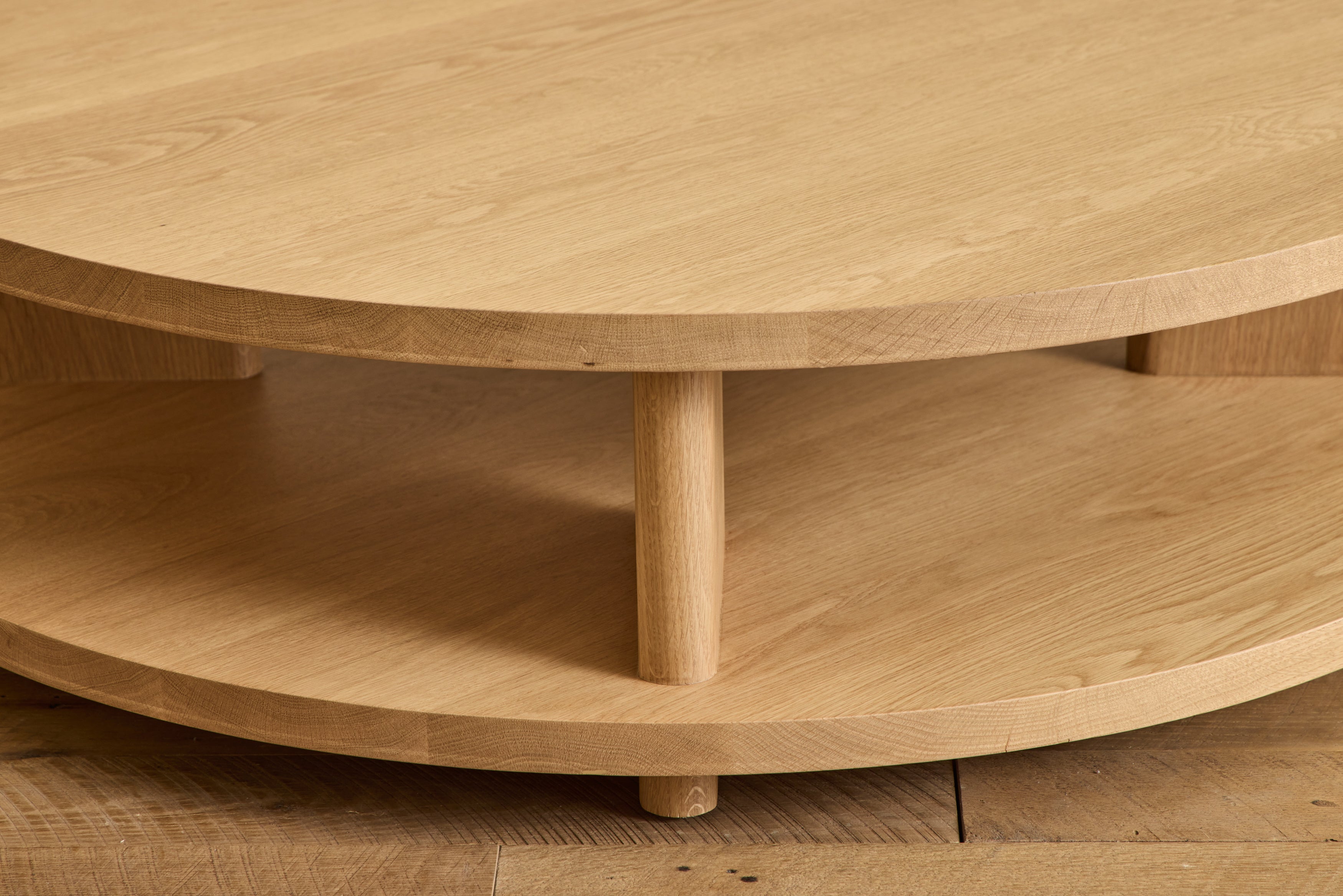 Round Shelf Coffee Table, 48"
