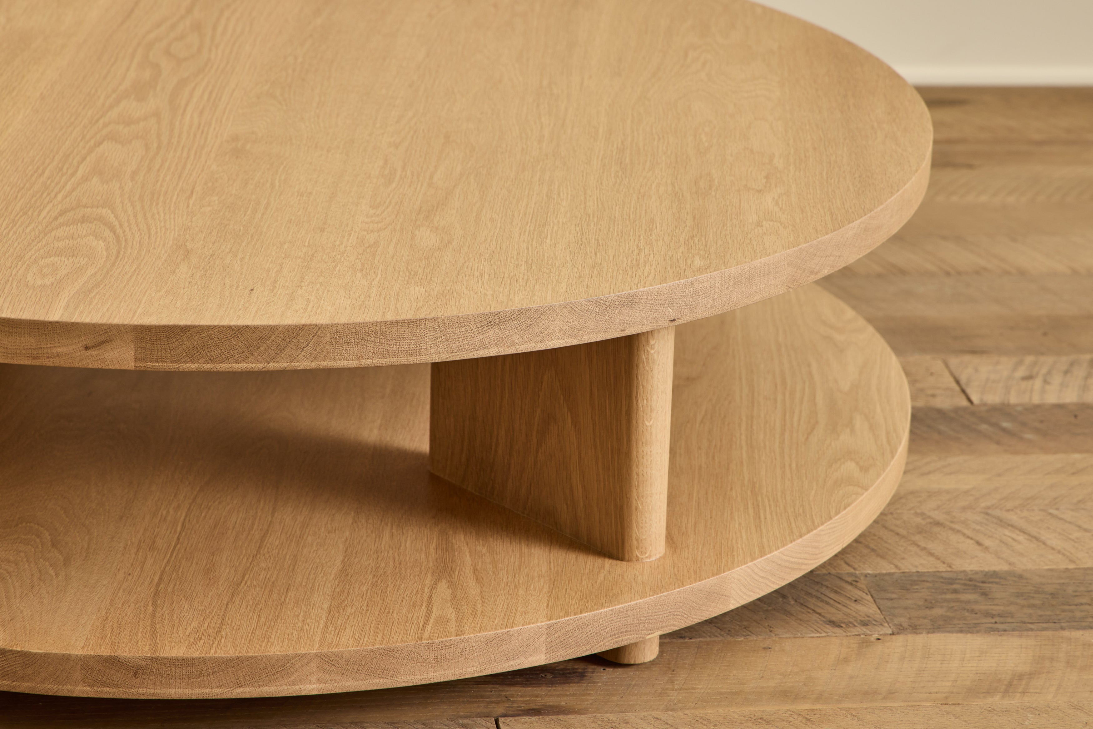 Round Shelf Coffee Table, 48"